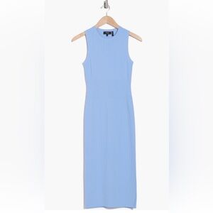 THEORY Sleeveless Ribbed MIDI Sweater Dress